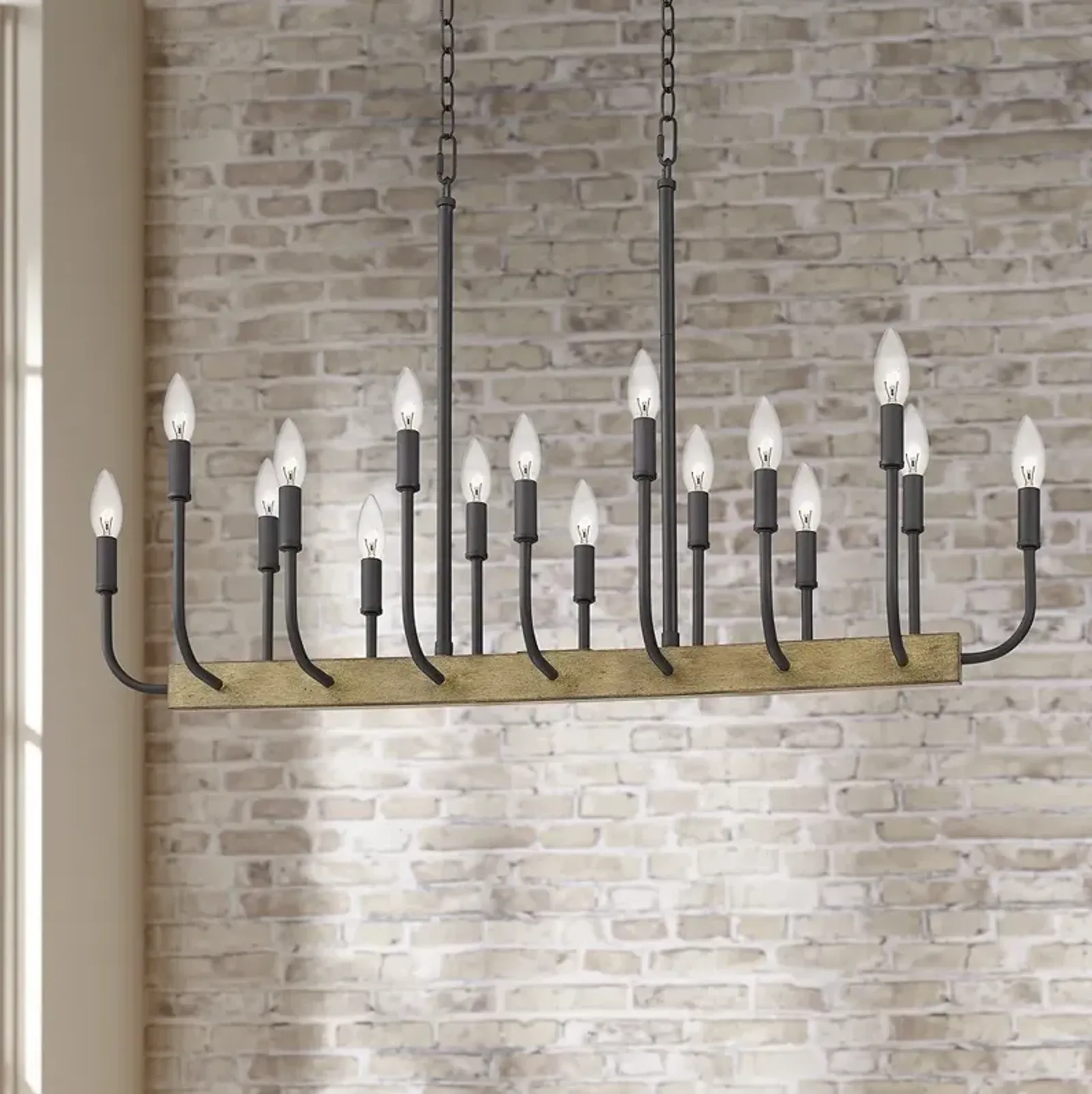 Quoizel Coda 39" Wide Matte Black 16-Light Island Chandelier