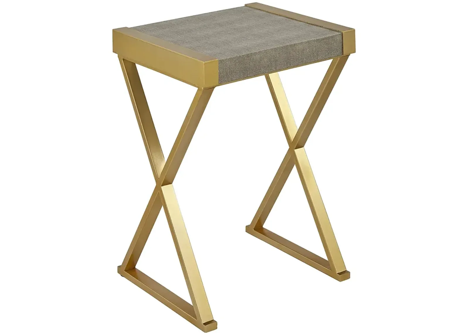 Sands Point 16" Wide Gray and Gold Accent Table