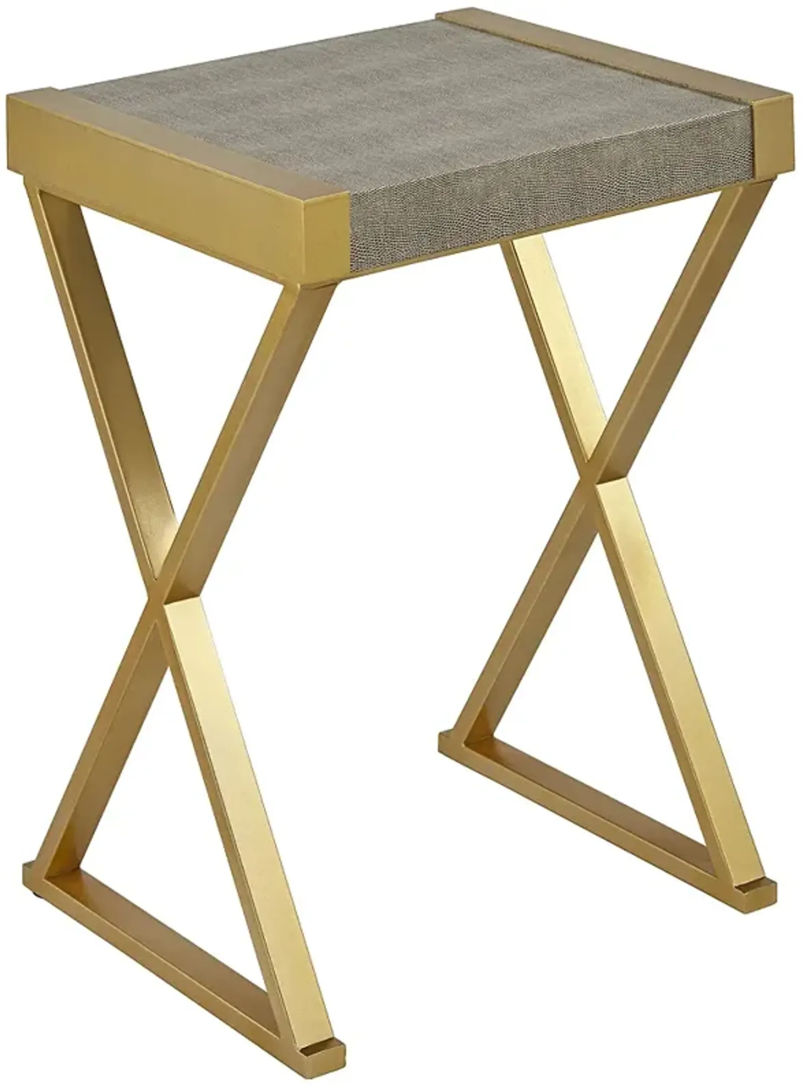 Sands Point 16" Wide Gray and Gold Accent Table