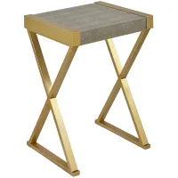 Sands Point 16" Wide Gray and Gold Accent Table