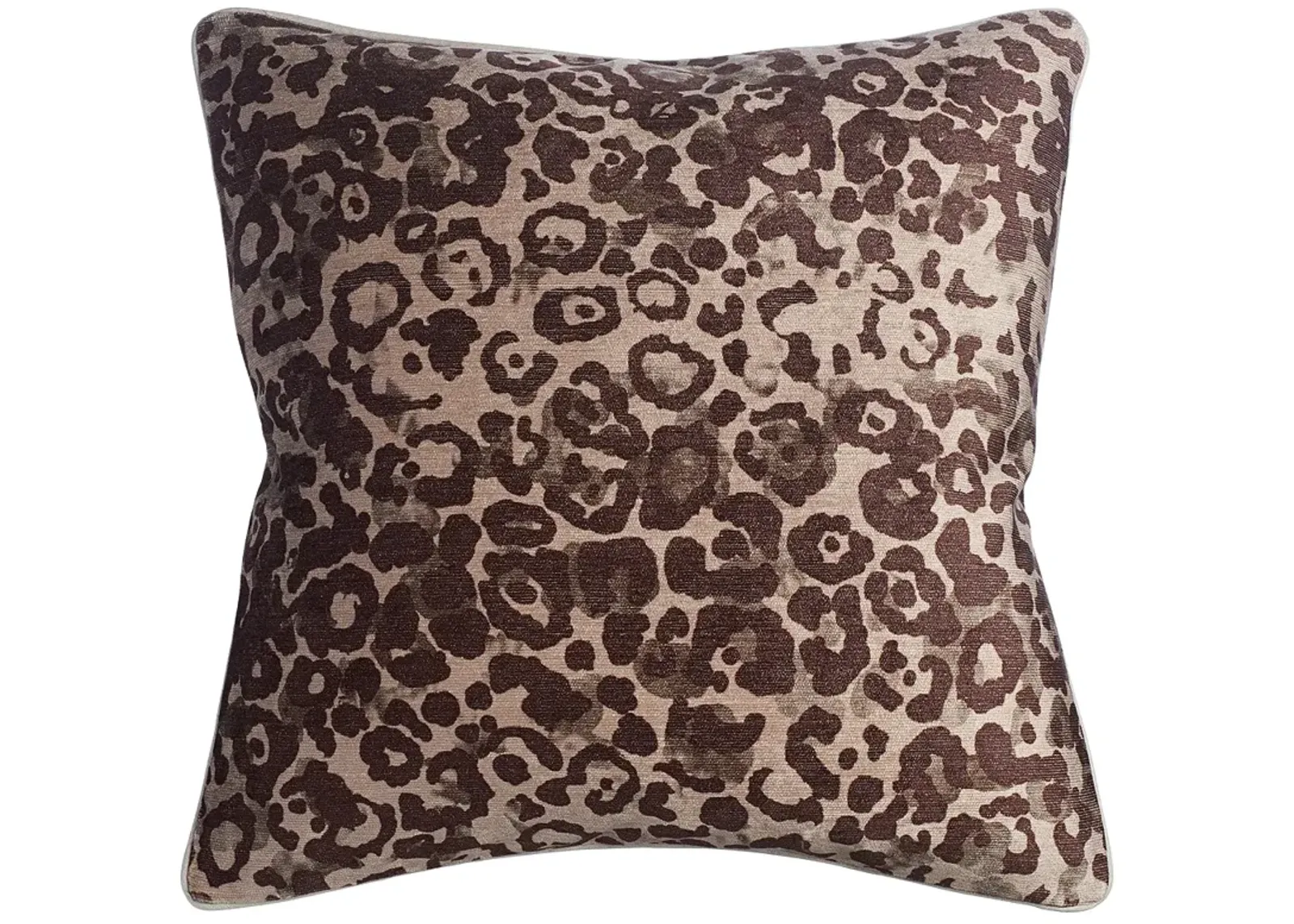 Neutral Color Leopard 22" Square Throw Pillow