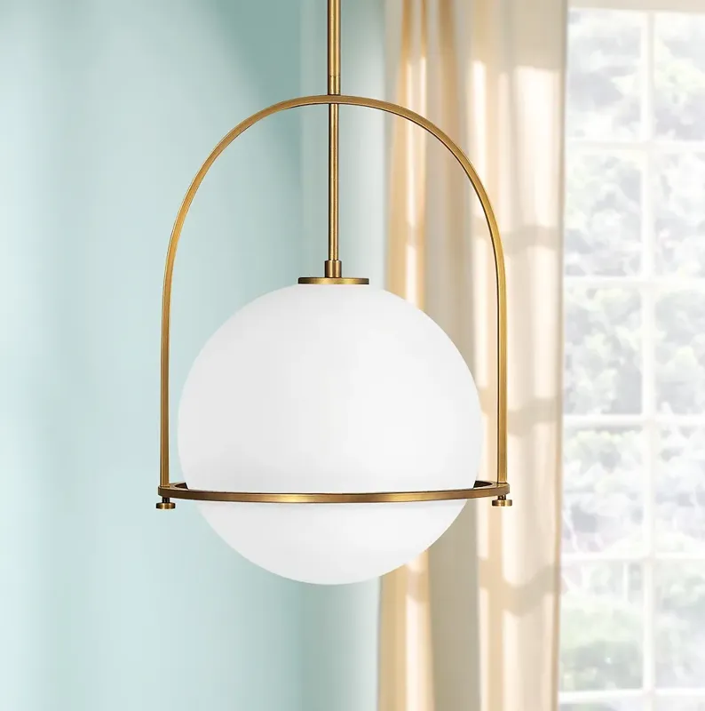 Hinkley Somerset 15 1/2" Wide Heritage Brass Globe Pendant Light