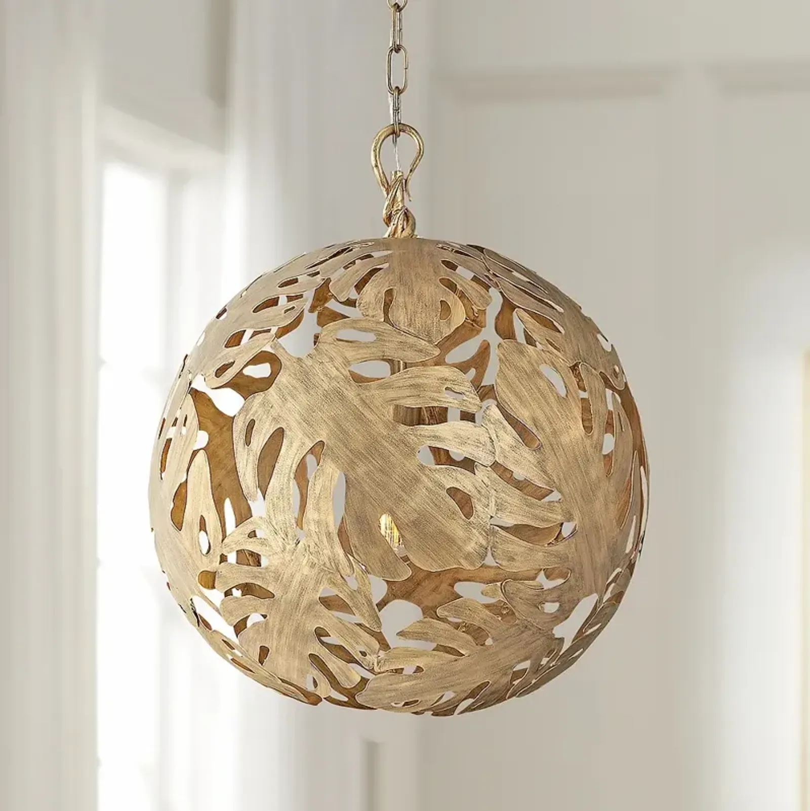 Hinkley Botanica 24" Wide Burnished Gold Orb Pendant Light