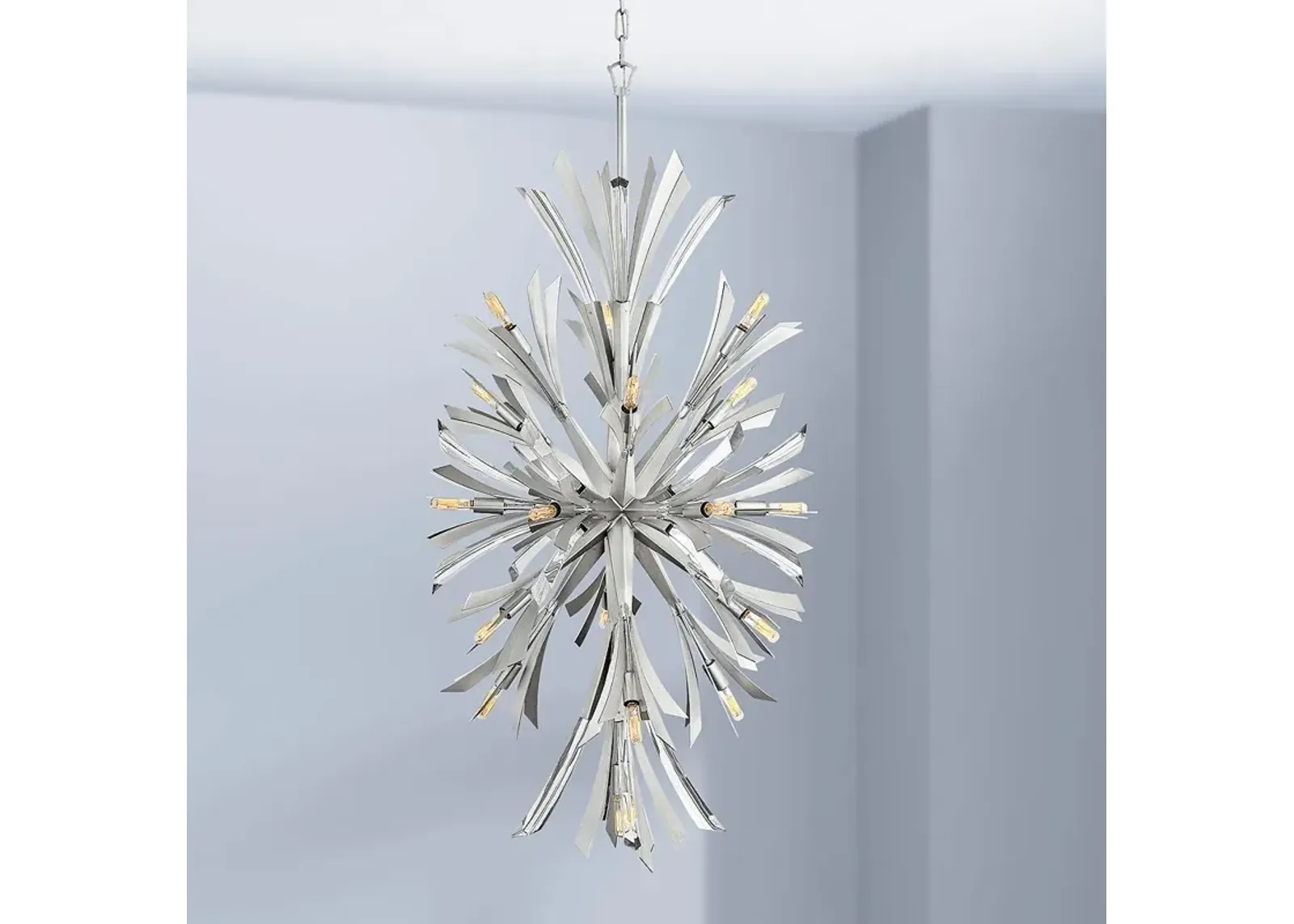 Hinkley Vida 24" Wide Glacial Metal 19-Light Pendant Light