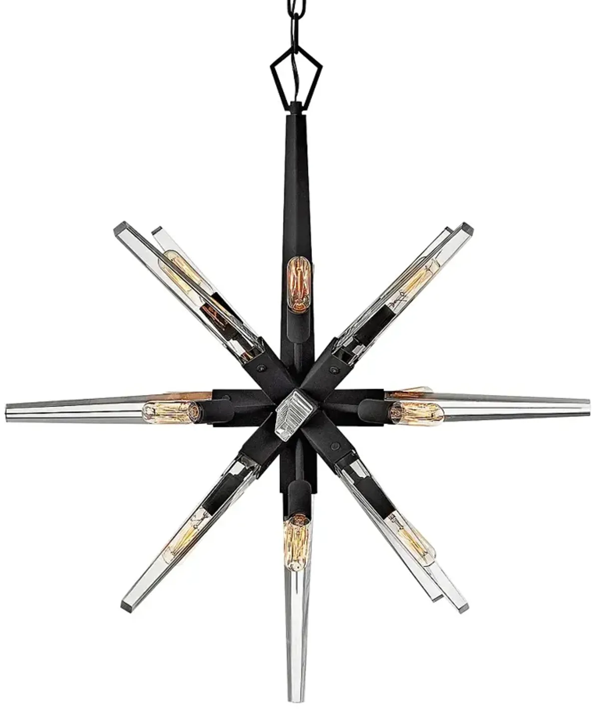 Hinkley Ariel 26"W Black 12-Light Starburst Pendant Light