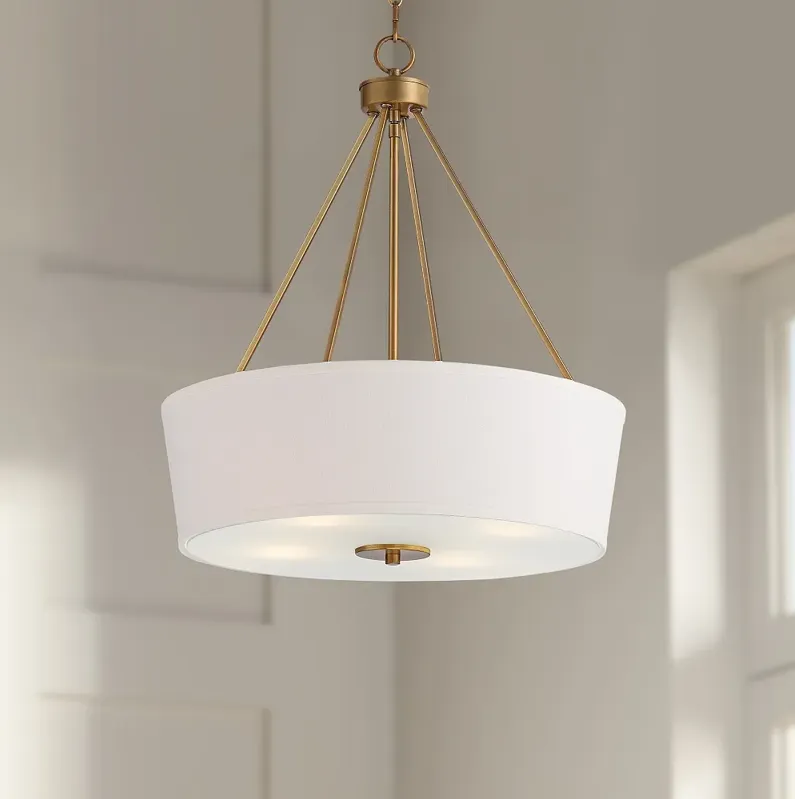 Possini Euro Saffira 20" Wide Warm Gold Modern Luxe Drum Pendant Light