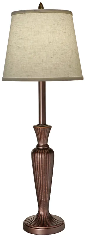 Stiffel Tannehill Oxidized Bronze Metal Buffet Table Lamp