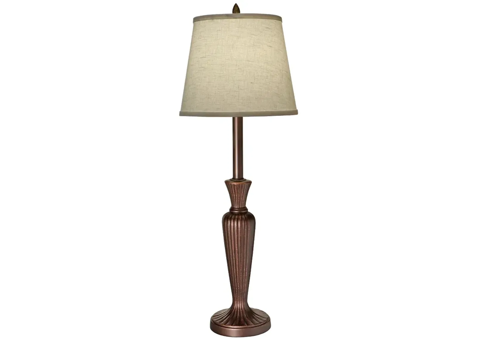 Stiffel Tannehill 30" Deco Oxidized Bronze Metal Buffet Table Lamp