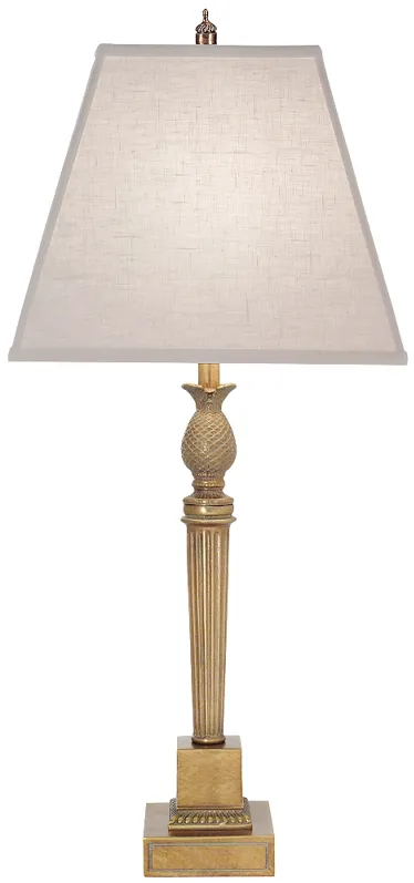 Stiffel Savannah Polished Honey Brass Metal Table Lamp