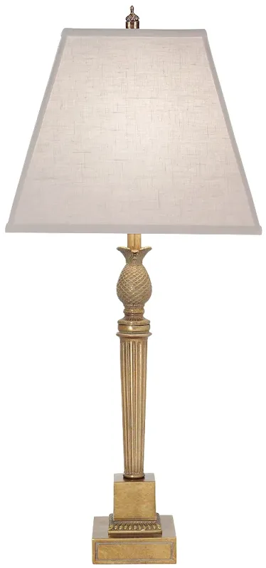 Stiffel Savannah 33" Polished Honey Brass Metal Table Lamp