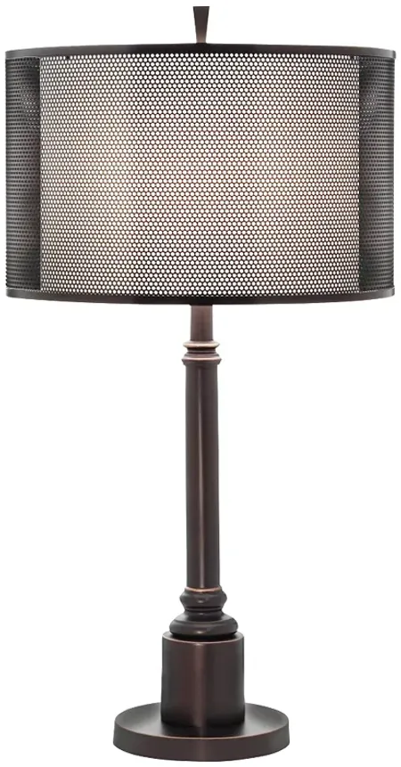 Stiffel Shenandoah Oxidized Bronze Metal Table Lamp