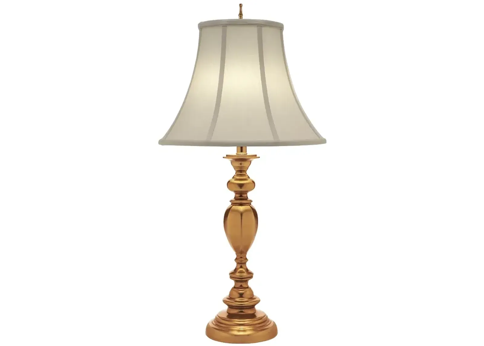 Stiffel Creston 33" High Umbered Brass Metal Table Lamp