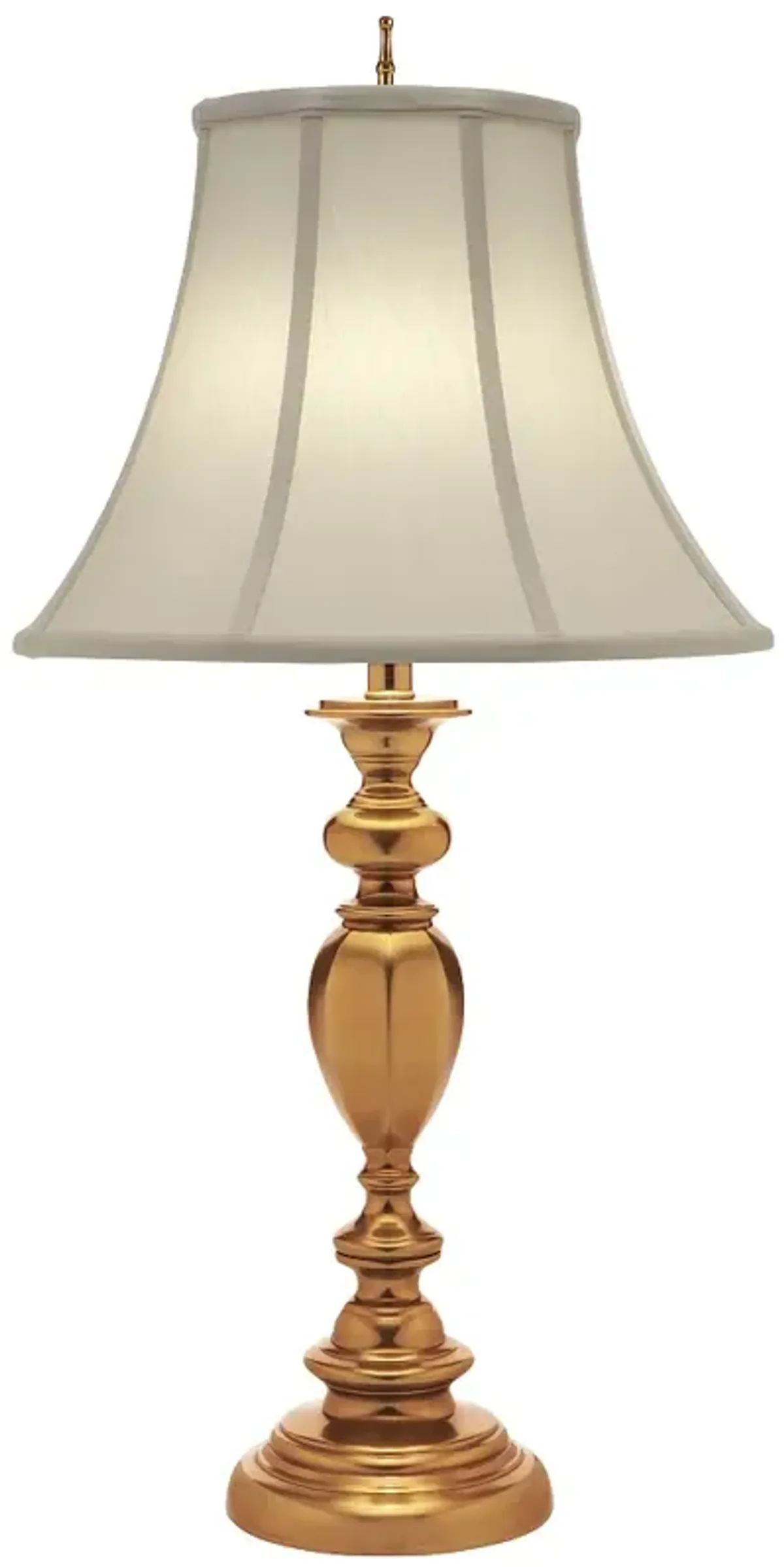 Stiffel Creston 33" High Umbered Brass Metal Table Lamp