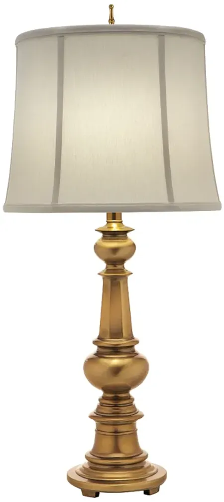 Stiffel Gibson Antique Brass Metal Table Lamp