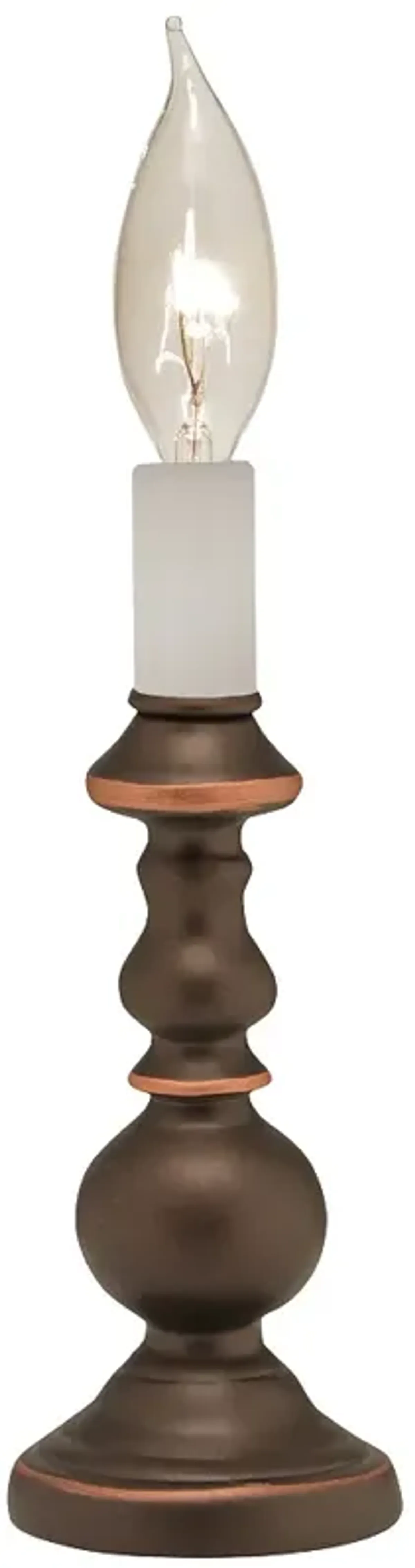 Stiffel Sara 7" High Oxidized Bronze Candle Accent Table Lamp