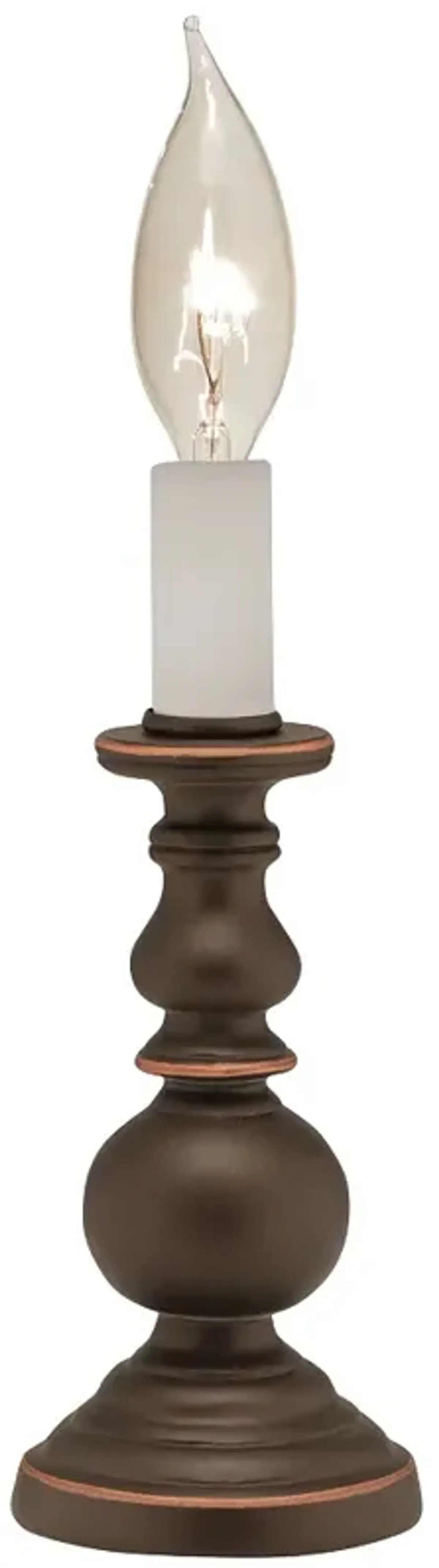 Stiffel Irene 7" High Oxidized Bronze Candle Accent Table Lamp