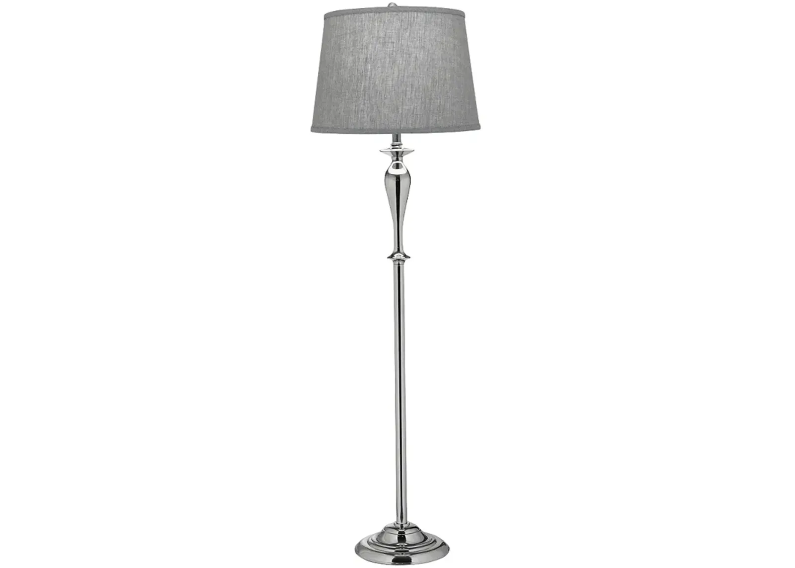 Stiffel Juliana 64" High Gray and Satin Nickel Metal Floor Lamp