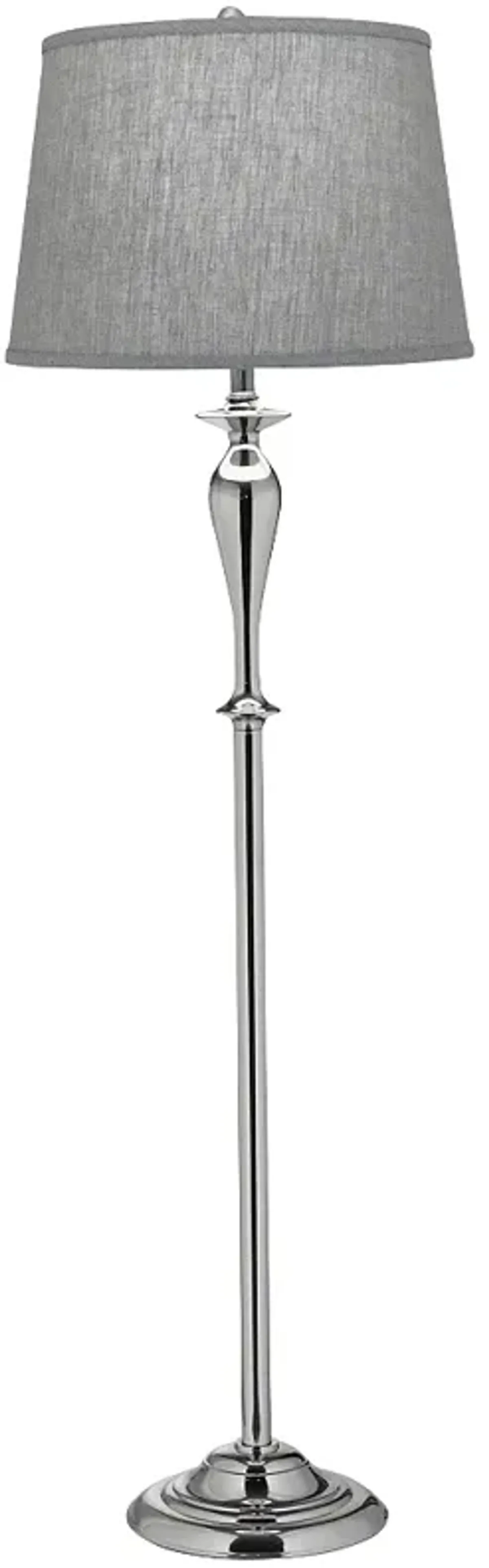 Stiffel Juliana 64" High Gray and Satin Nickel Metal Floor Lamp