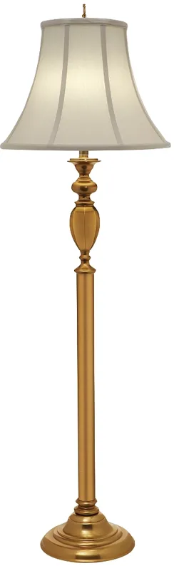 Stiffel DeMara 60" High Traditional Umbered Brass Metal Floor Lamp
