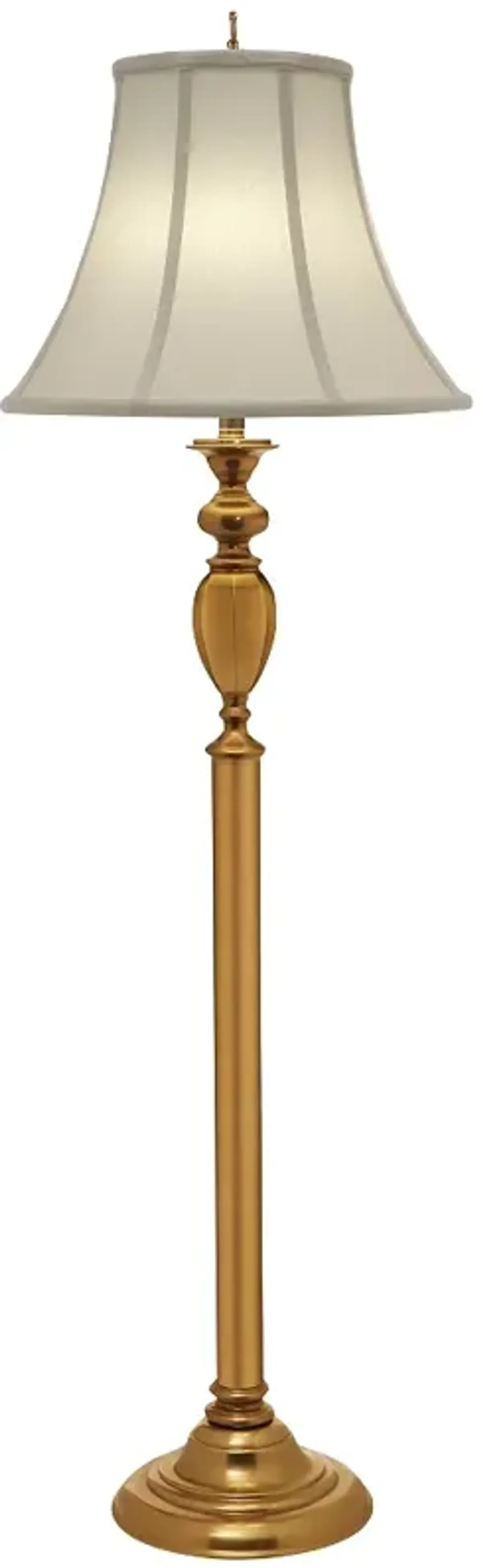 Stiffel DeMara 60" High Traditional Umbered Brass Metal Floor Lamp