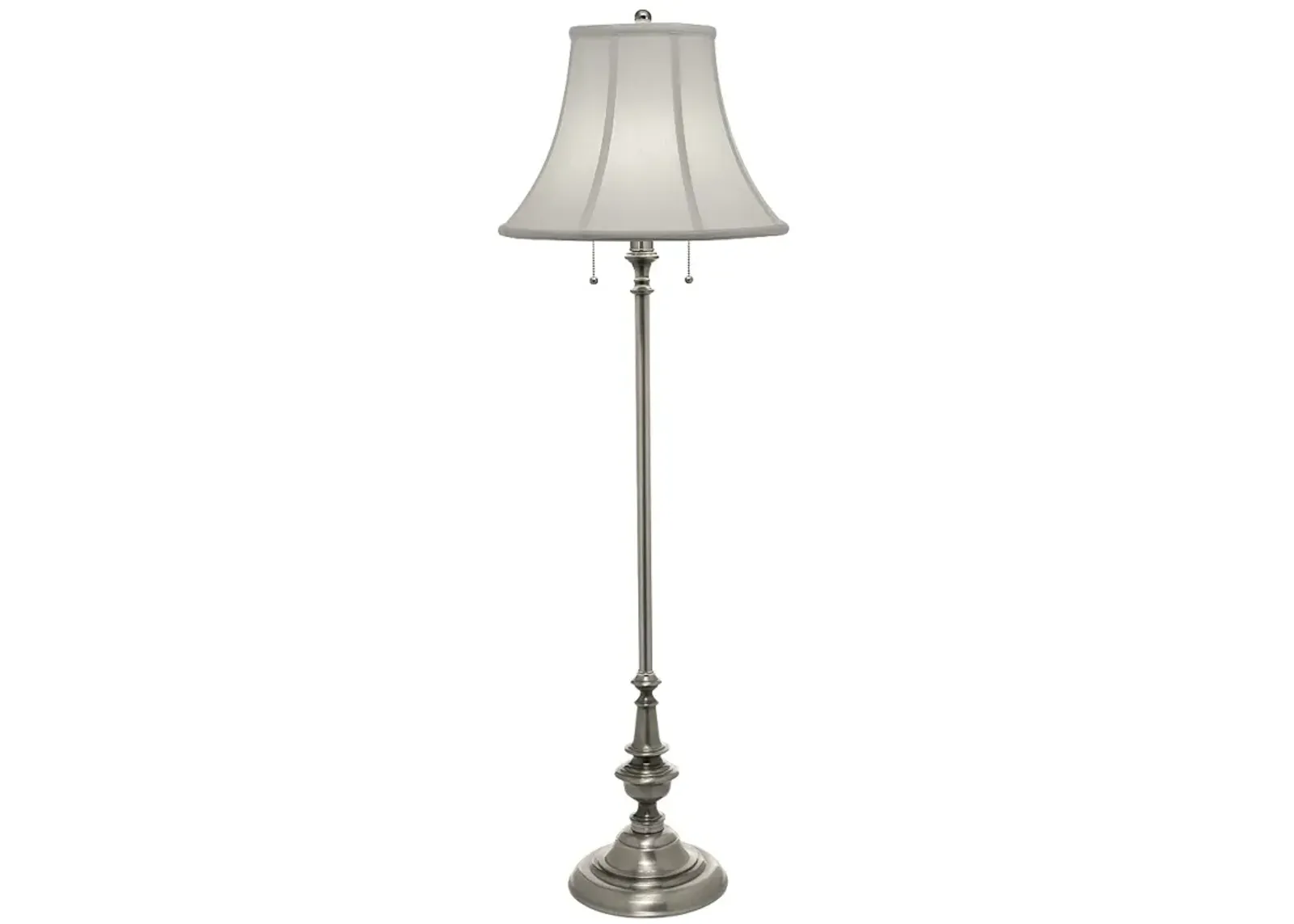 Stiffel Concorde 60" Antique Nickel Traditional Pull Chain Floor Lamp