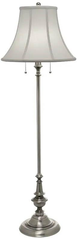 Stiffel Concorde 60" Antique Nickel Traditional Pull Chain Floor Lamp