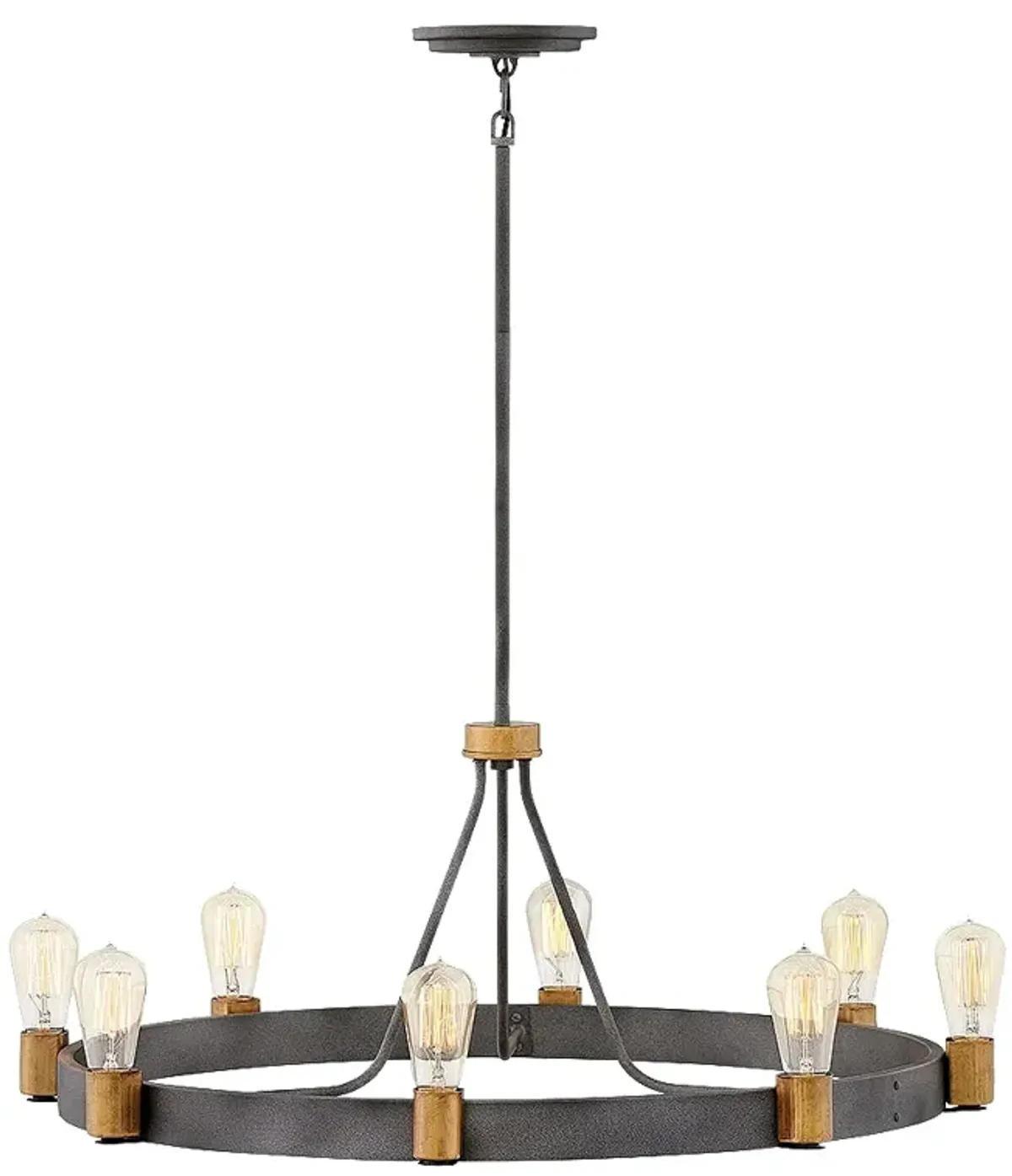 Chandelier Silas-Large Single Tier-Aged Zinc