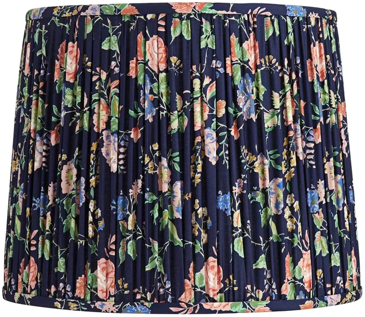 Springcrest Sally Navy Blue Rose Floral Pleated Lamp Shade 13x15x12