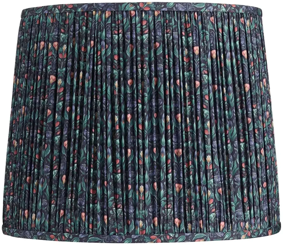 Springcrest Sally Blue Green Floral Pleated Lamp Shade 13x15x12