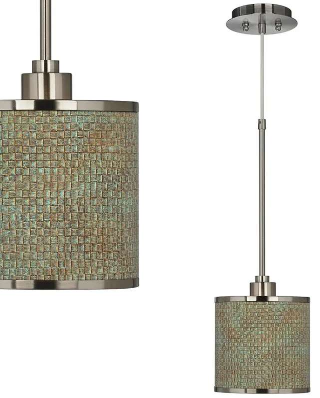 Interweave Patina Giclee Glow Mini Pendant Light