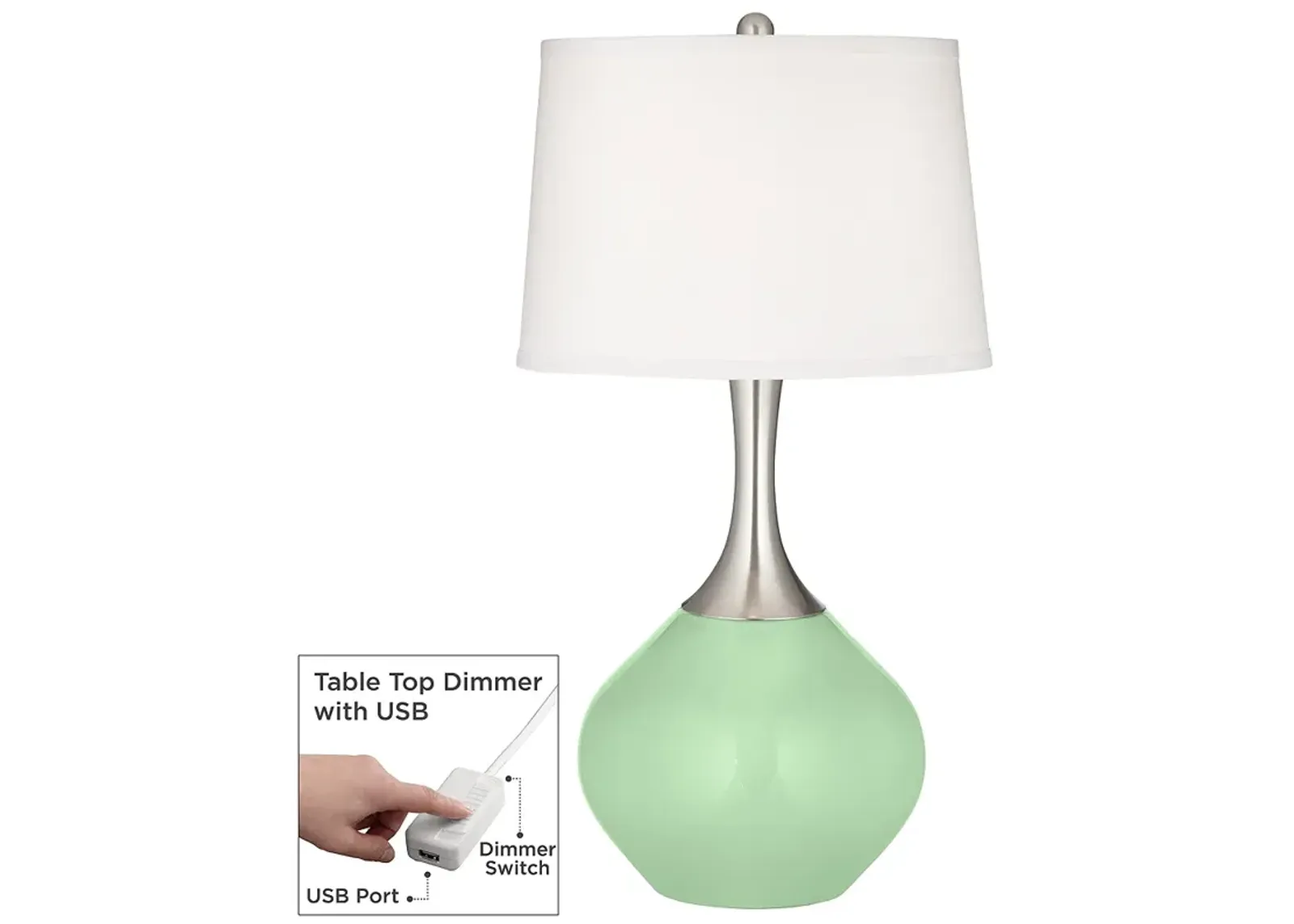 Flower Steam Spencer Table Lamp with Dimmer