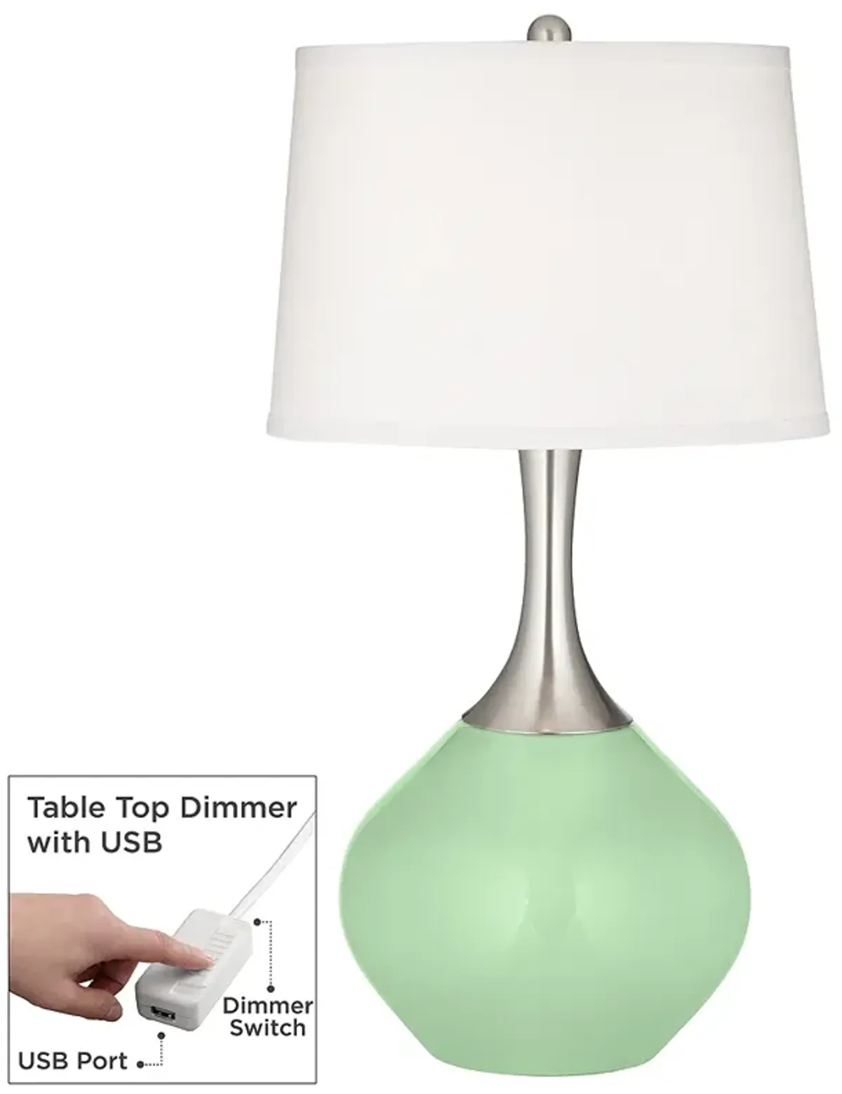 Flower Steam Spencer Table Lamp with Dimmer