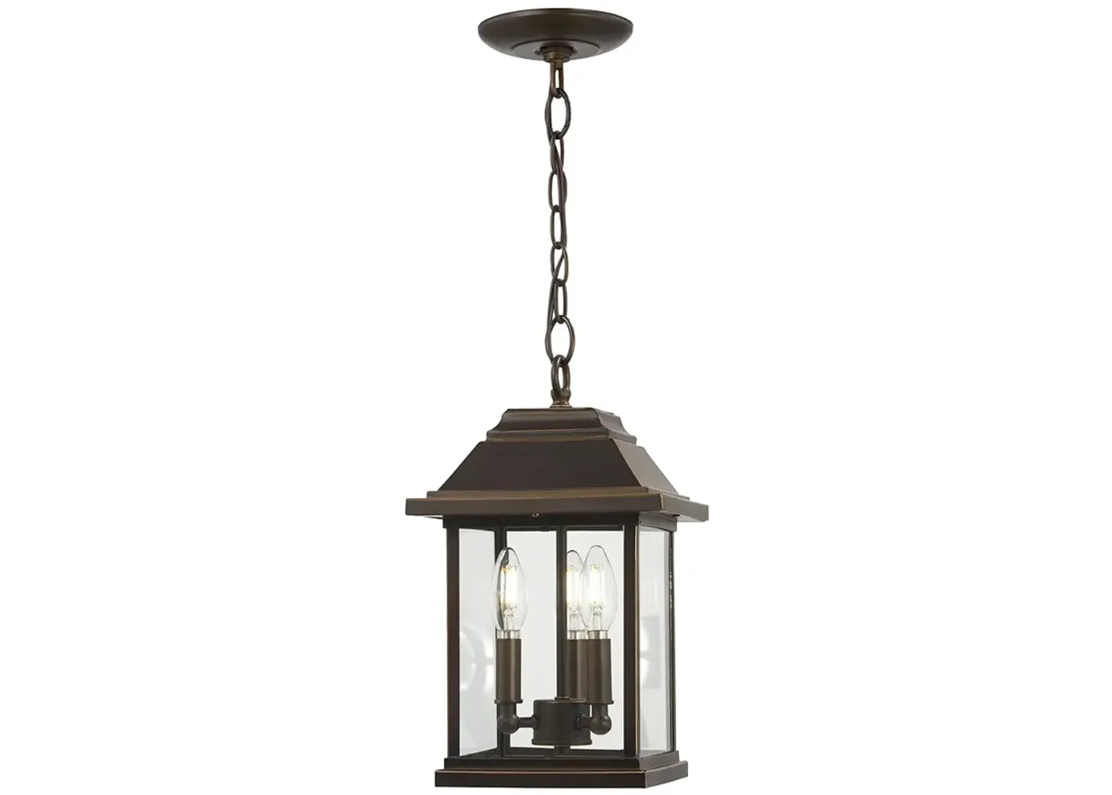 The Great Outdoors Mariner's Pointe 3-Light Bronze and Gold OD Hung Lan