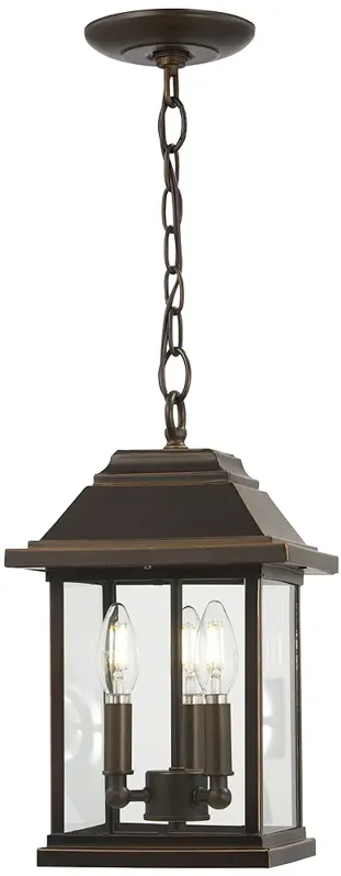 The Great Outdoors Mariner's Pointe 3-Light Bronze and Gold OD Hung Lan