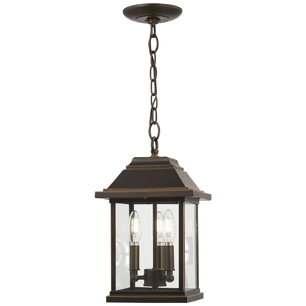 The Great Outdoors Mariner's Pointe 3-Light Bronze and Gold OD Hung Lan