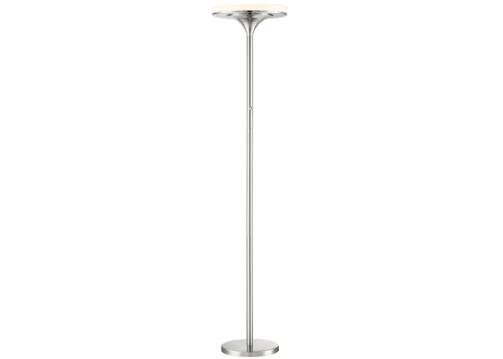 George Kovacs U.H.O. 70" LED Disc Modern Nickel Torchiere Floor Lamp