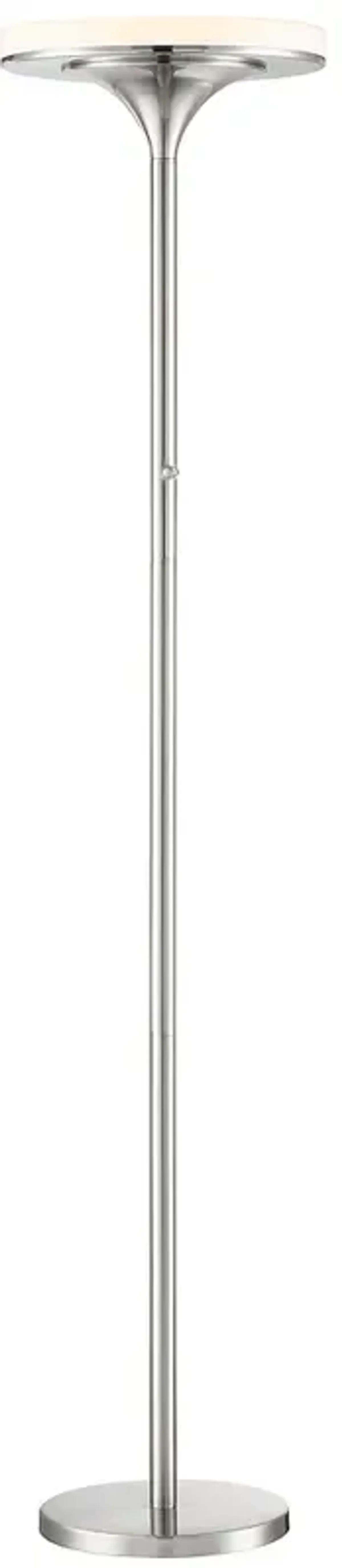 George Kovacs U.H.O. 70" LED Disc Modern Nickel Torchiere Floor Lamp