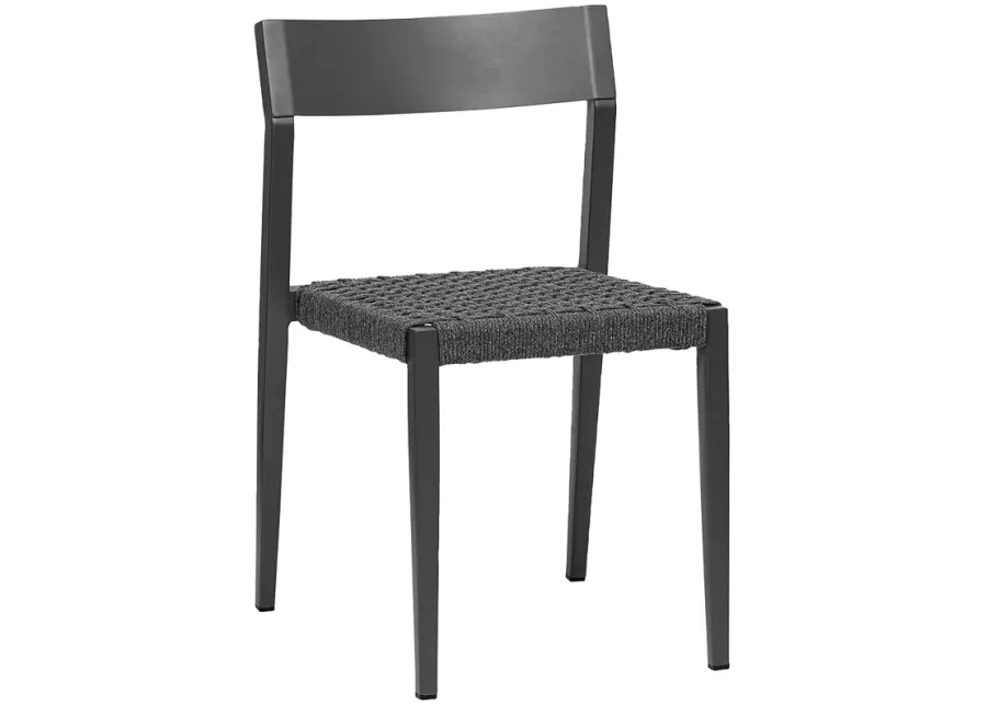 Ronan Gray Metal Outdoor Side Chair