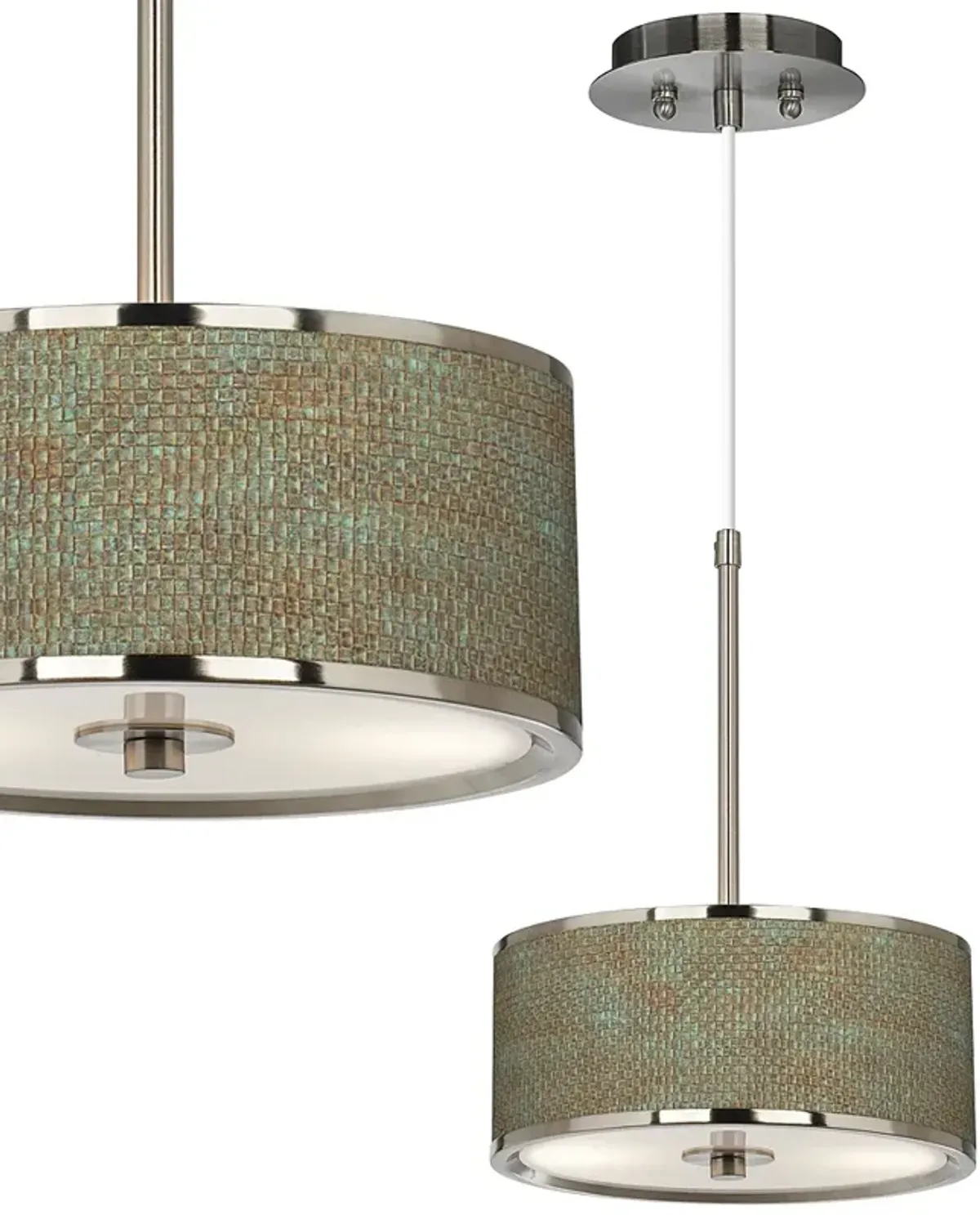 Interweave Patina Giclee Glow 10 1/4" Wide Pendant Light