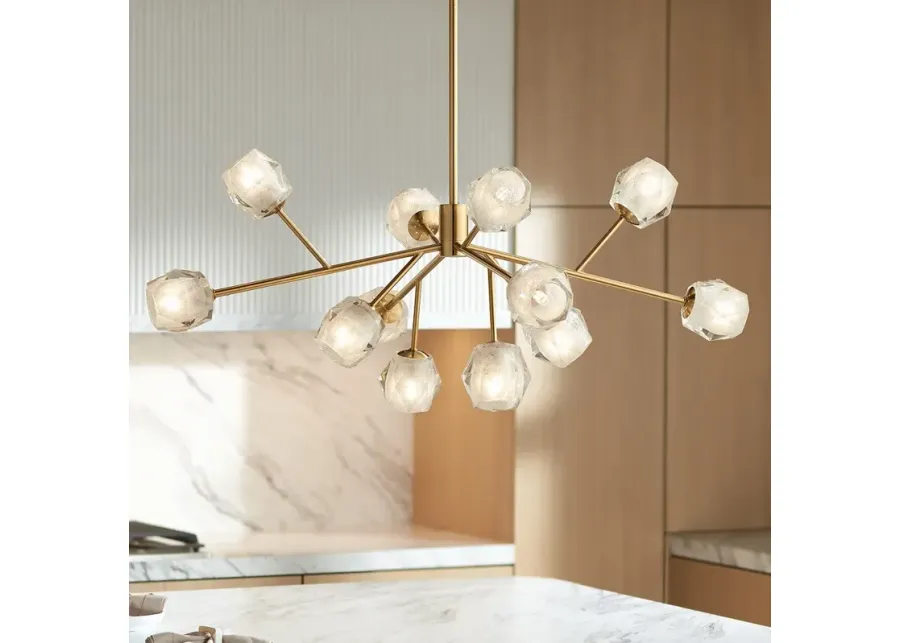 Possini Euro Tofay 37 3/4" Brass 12-Light LED Sputnik Chandelier