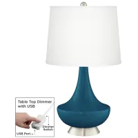 Oceanside Gillan Glass Table Lamp with Dimmer