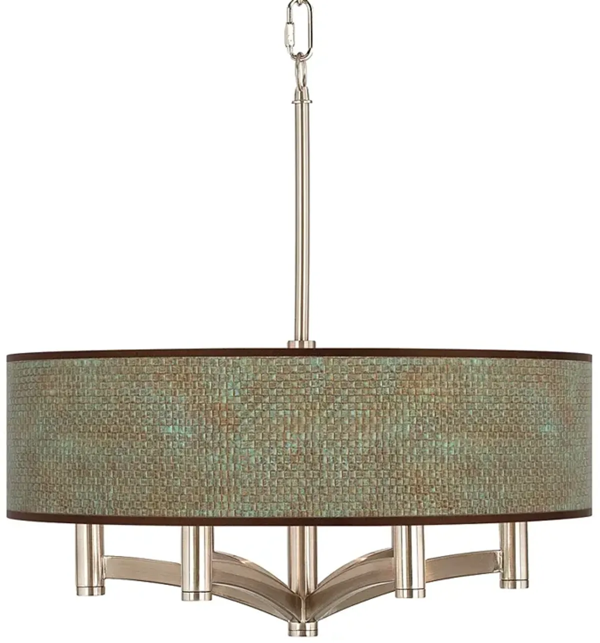 Interweave Patina Ava 6-Light Nickel Pendant Chandelier