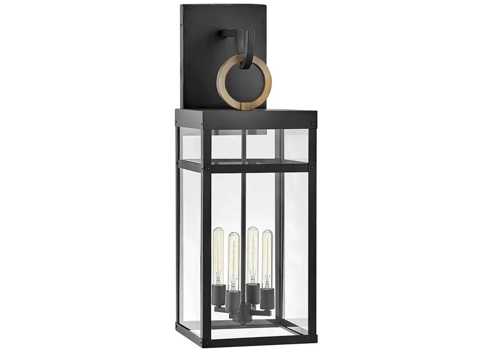 Hinkley Porter 35 1/4"H Black 4-Light LED Outdoor Wall Light