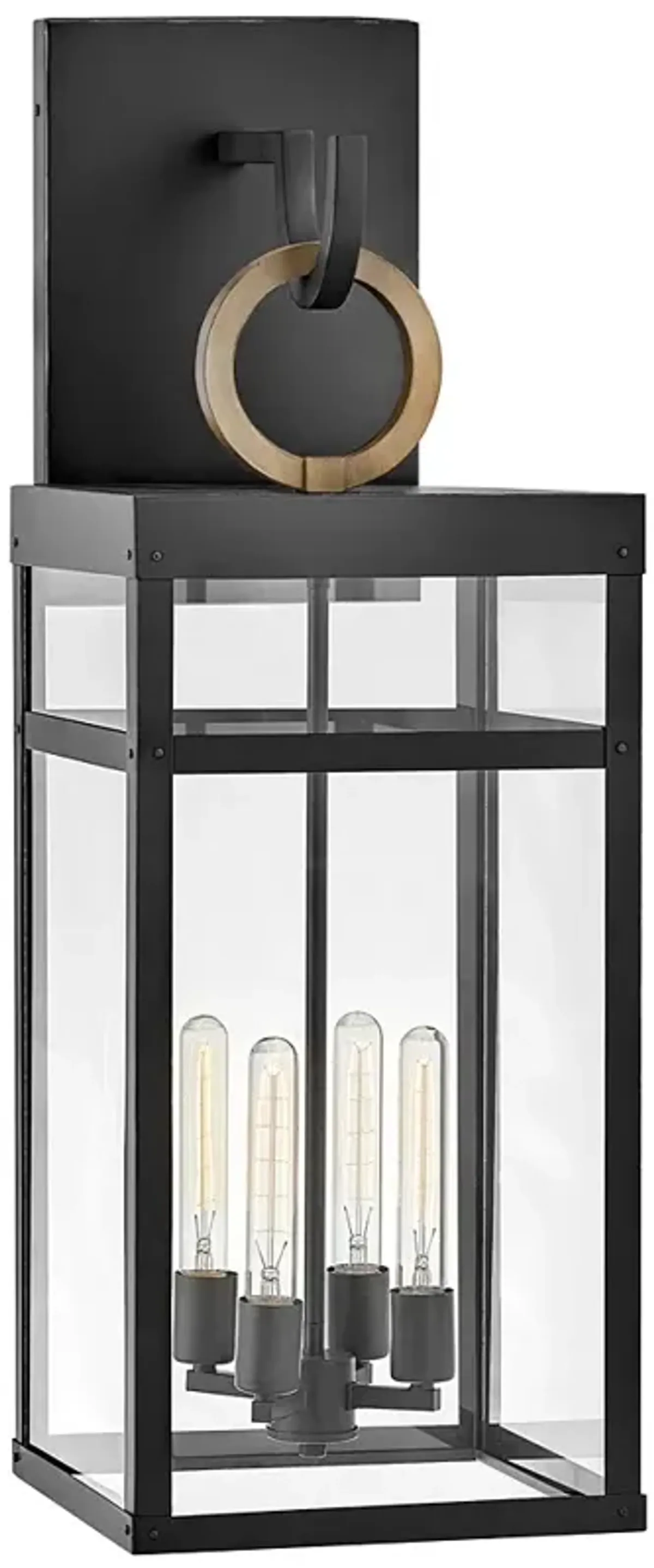 Hinkley Porter 35 1/4"H Black 4-Light LED Outdoor Wall Light