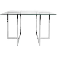 Legend 48" Wide Chrome Rectangular Dining Table