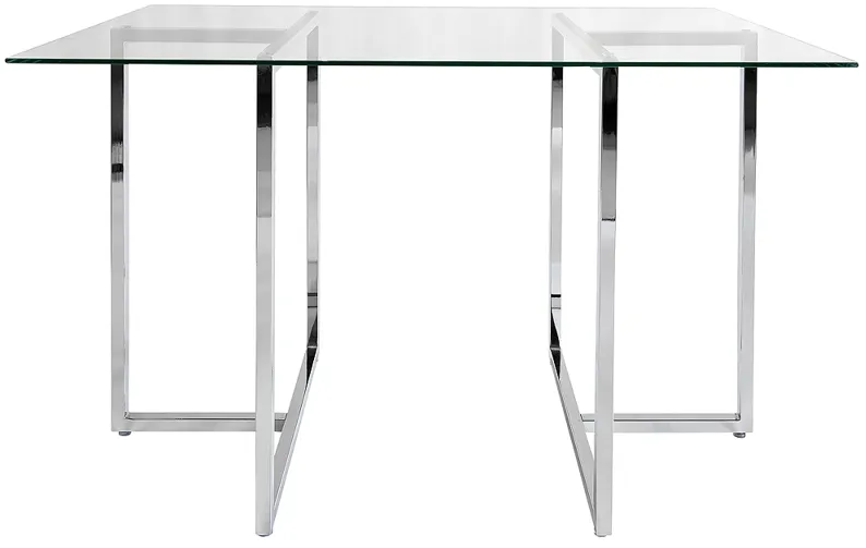 Legend 48" Wide Chrome Rectangular Dining Table