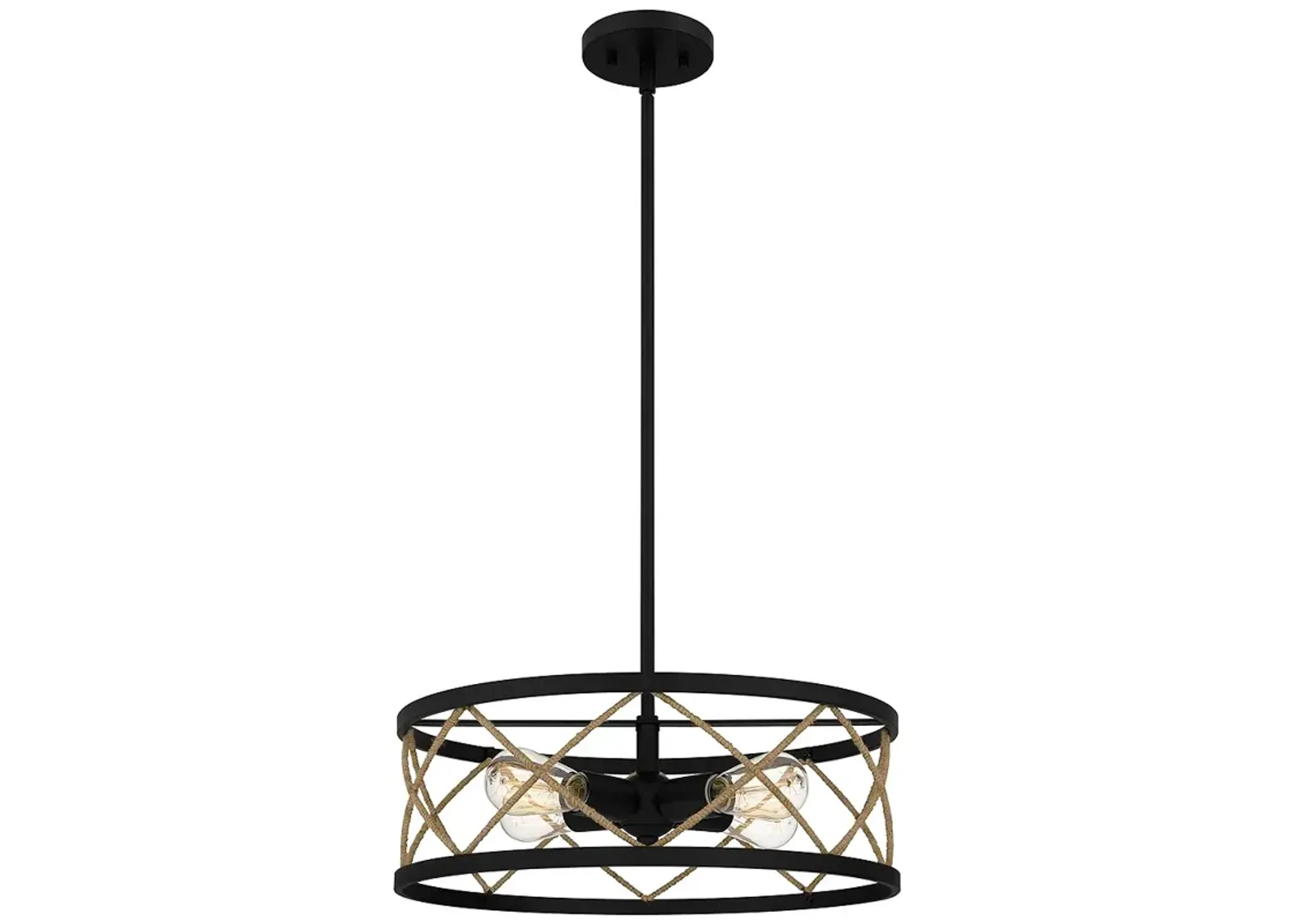 Quoizel Cedar Park 18" Wide Matte Black 4-Light Pendant