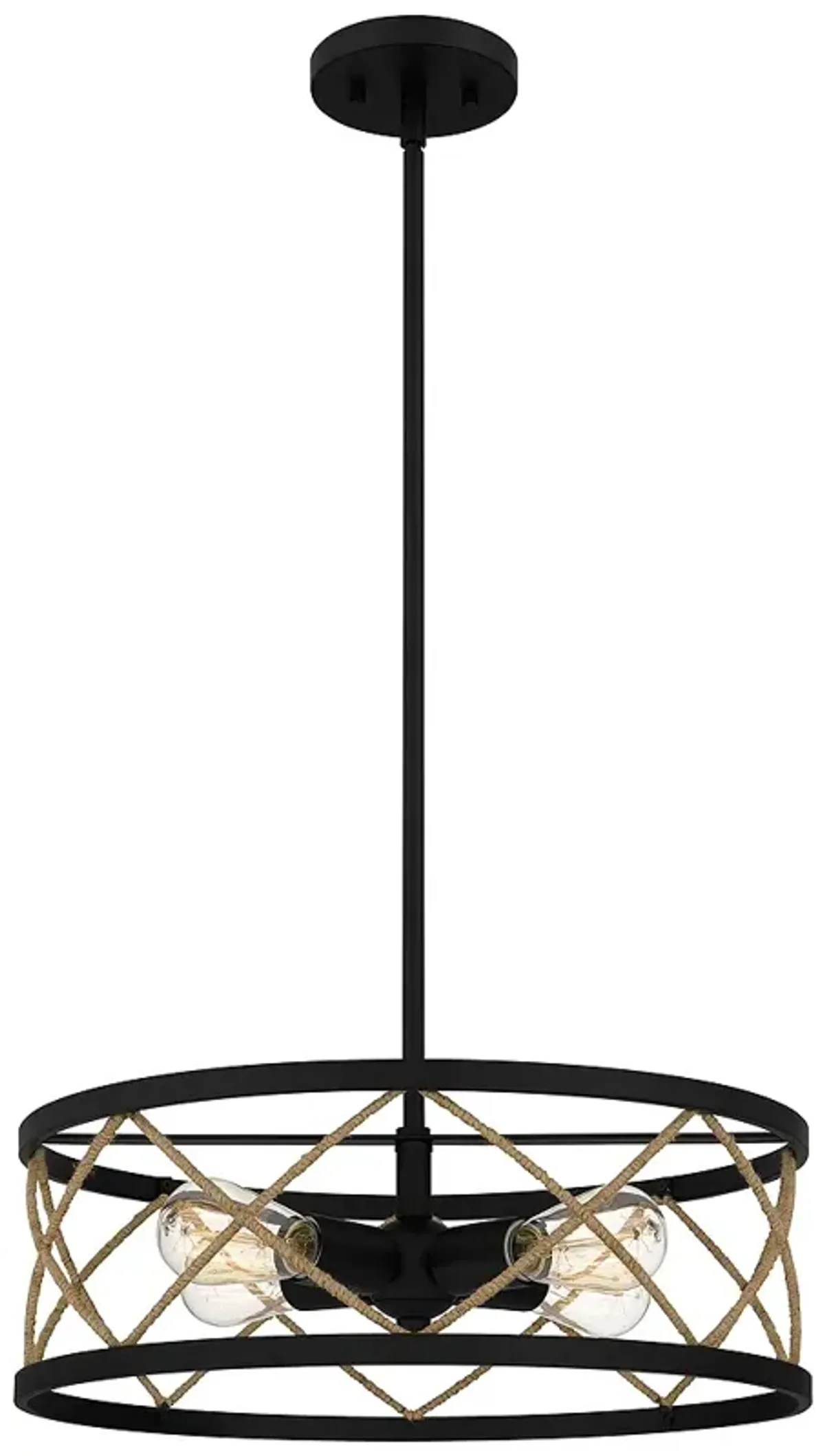 Quoizel Cedar Park 18" Wide Matte Black 4-Light Pendant