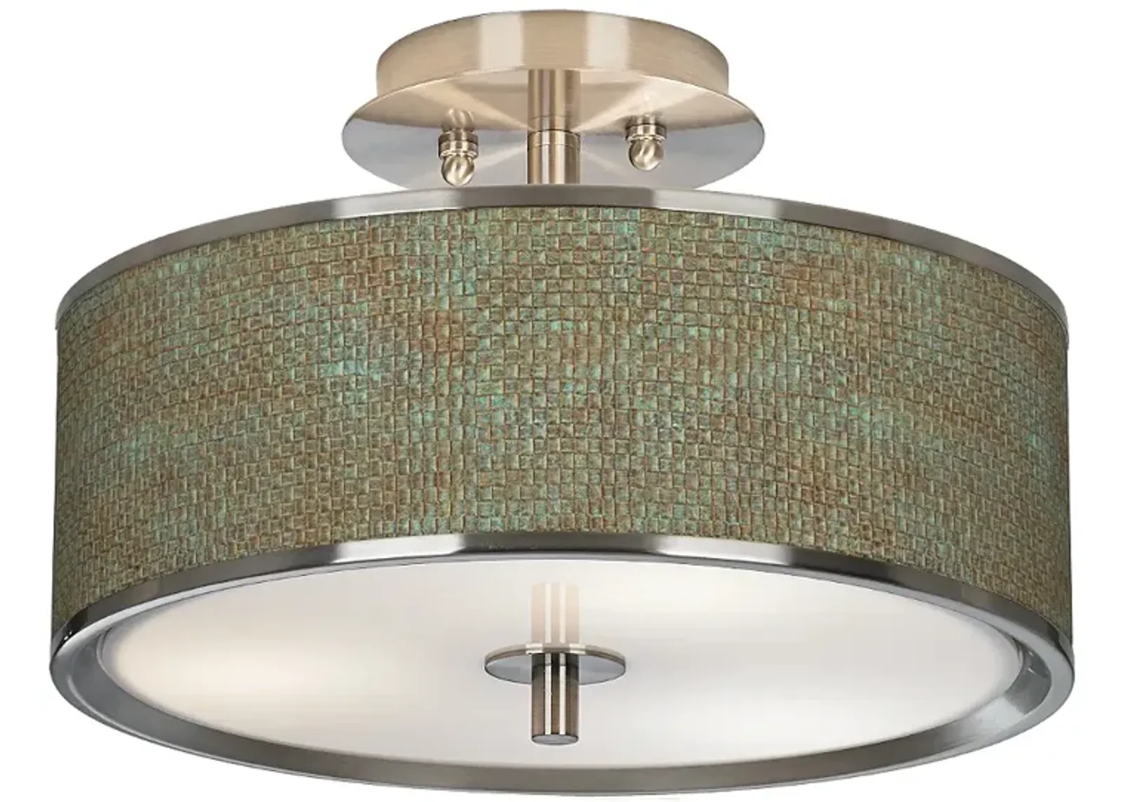 Interweave Patina Giclee Glow 14" Wide Ceiling Light