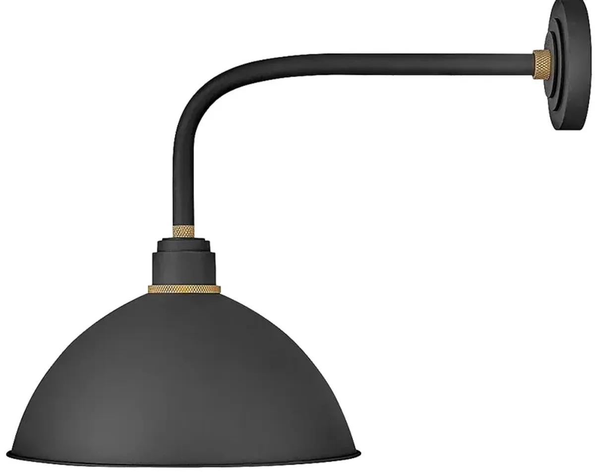 Foundry Dome 20 1/2"H Textured Black Outdoor Barn Wall Light